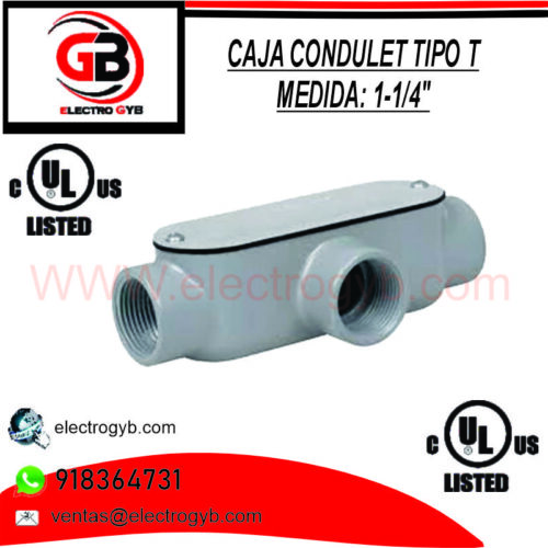 CAJA CONDULET TIPO T 1-1/4″