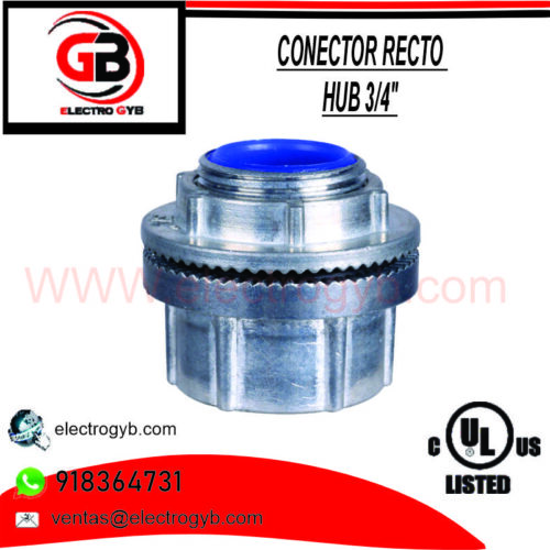 CONECTOR RECTO HUB 3/4″