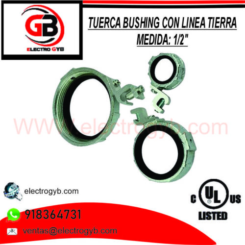TUERCA BUSHING CON LINEA TIERRA 1/2″
